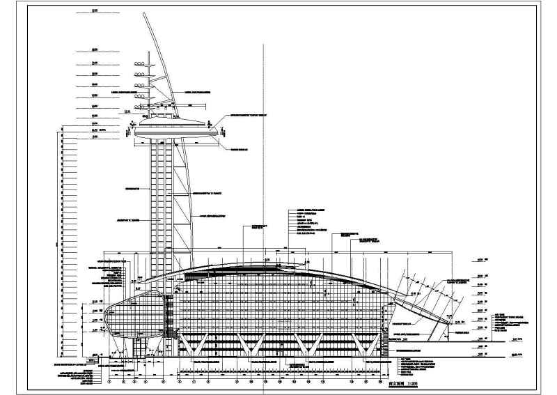 某知名体育馆全套建筑施工图