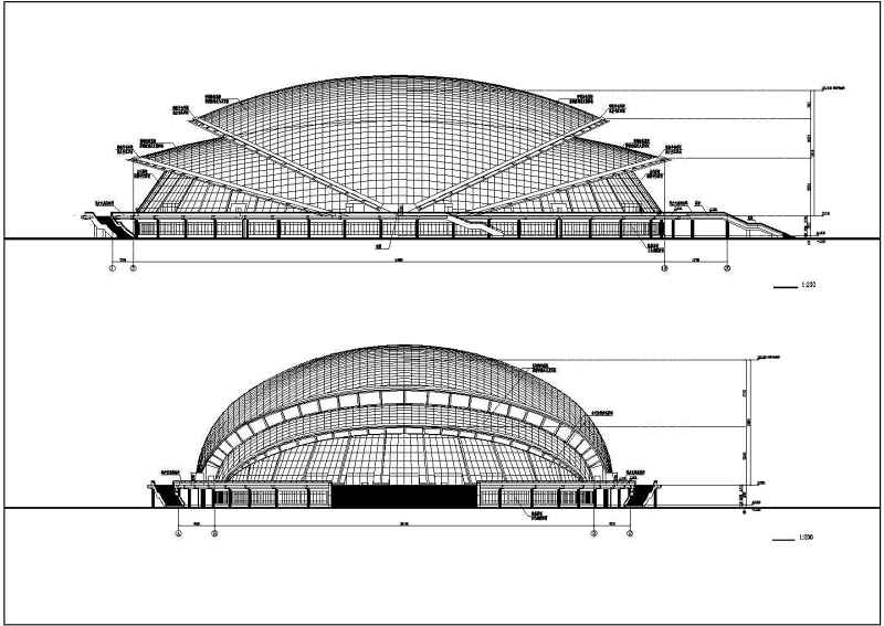 浙江省某体育馆建筑图