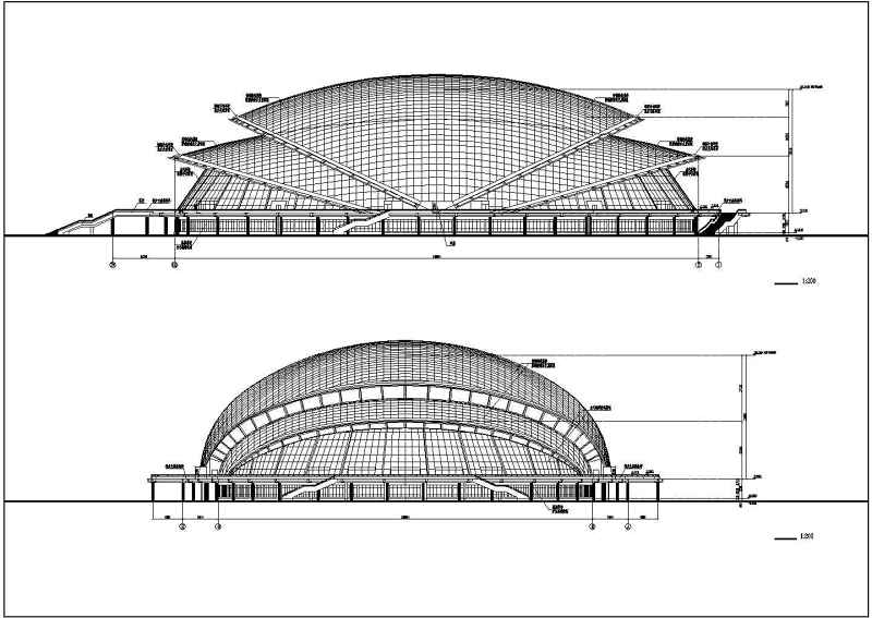 浙江省某体育馆建筑图