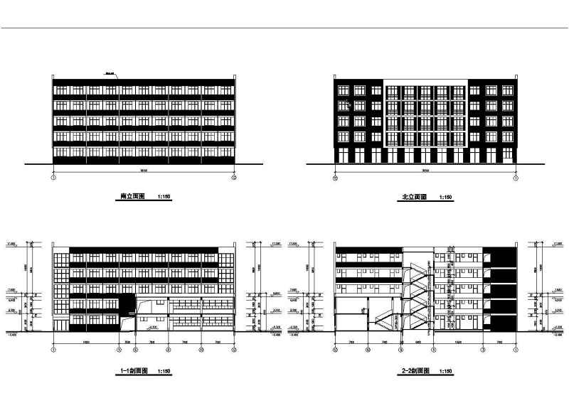 某五层中学食堂建筑<a href=https://www.yitu.cn/su/7590.html target=_blank class=infotextkey>设计</a>施工图