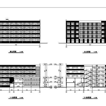 某五层中学食堂建筑设计施工图