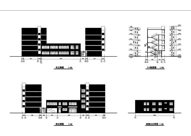 某五层中学食堂建筑<a href=https://www.yitu.cn/su/7590.html target=_blank class=infotextkey>设计</a>施工图