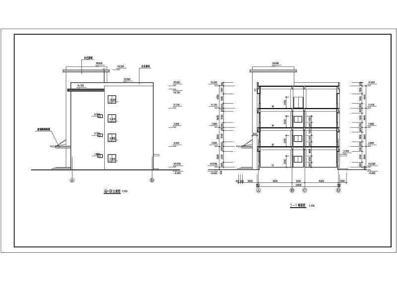 某工厂综合<a href=https://www.yitu.cn/su/8159.html target=_blank class=infotextkey>楼</a>建筑<a href=https://www.yitu.cn/su/7590.html target=_blank class=infotextkey>设计</a>施工CAD扩出图