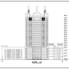 某地区21层框架结构酒店建筑设计方案图