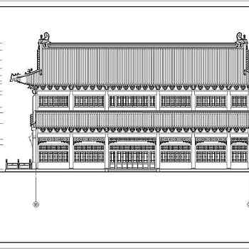 某地多层框架结构仿古建筑设计施工图纸