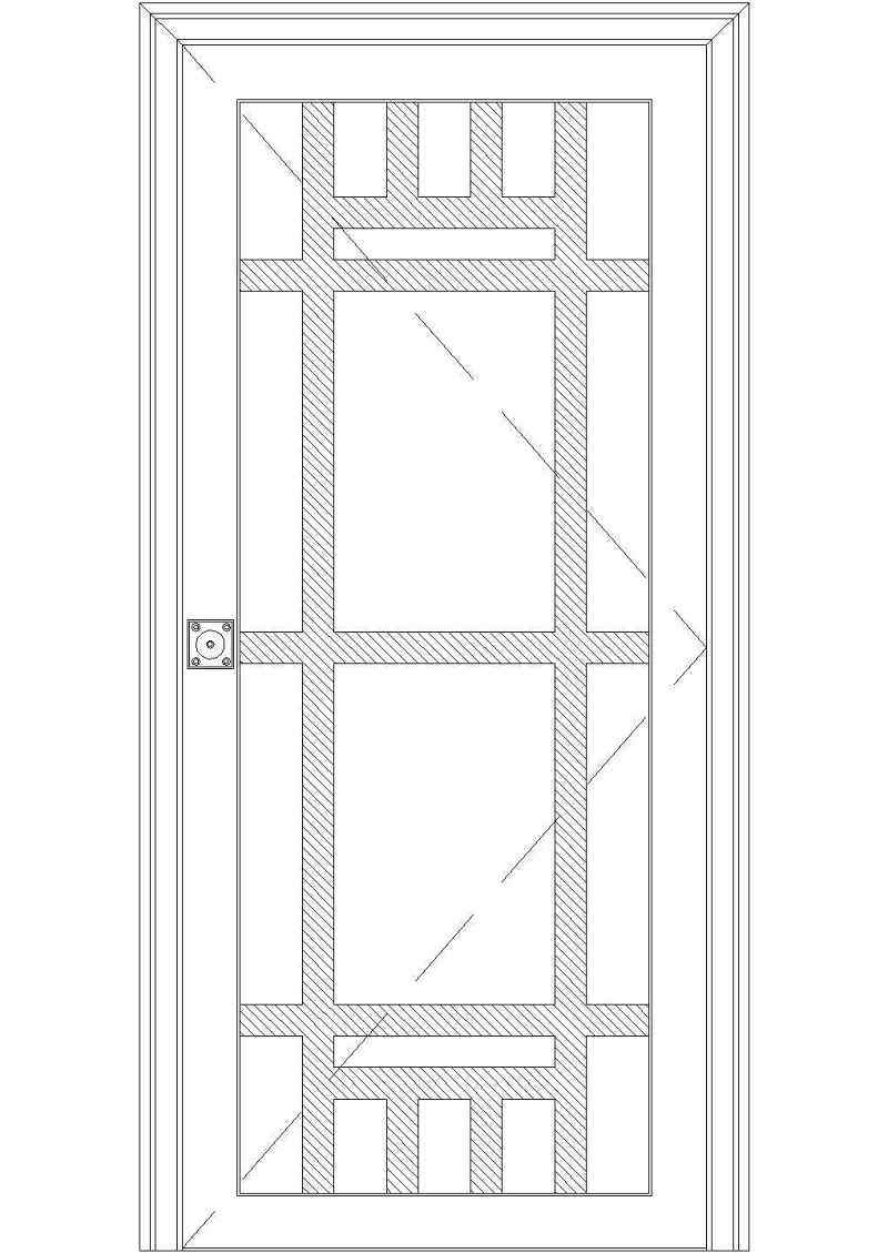 建筑CAD图块之建筑CAD常用图块之门（三）
