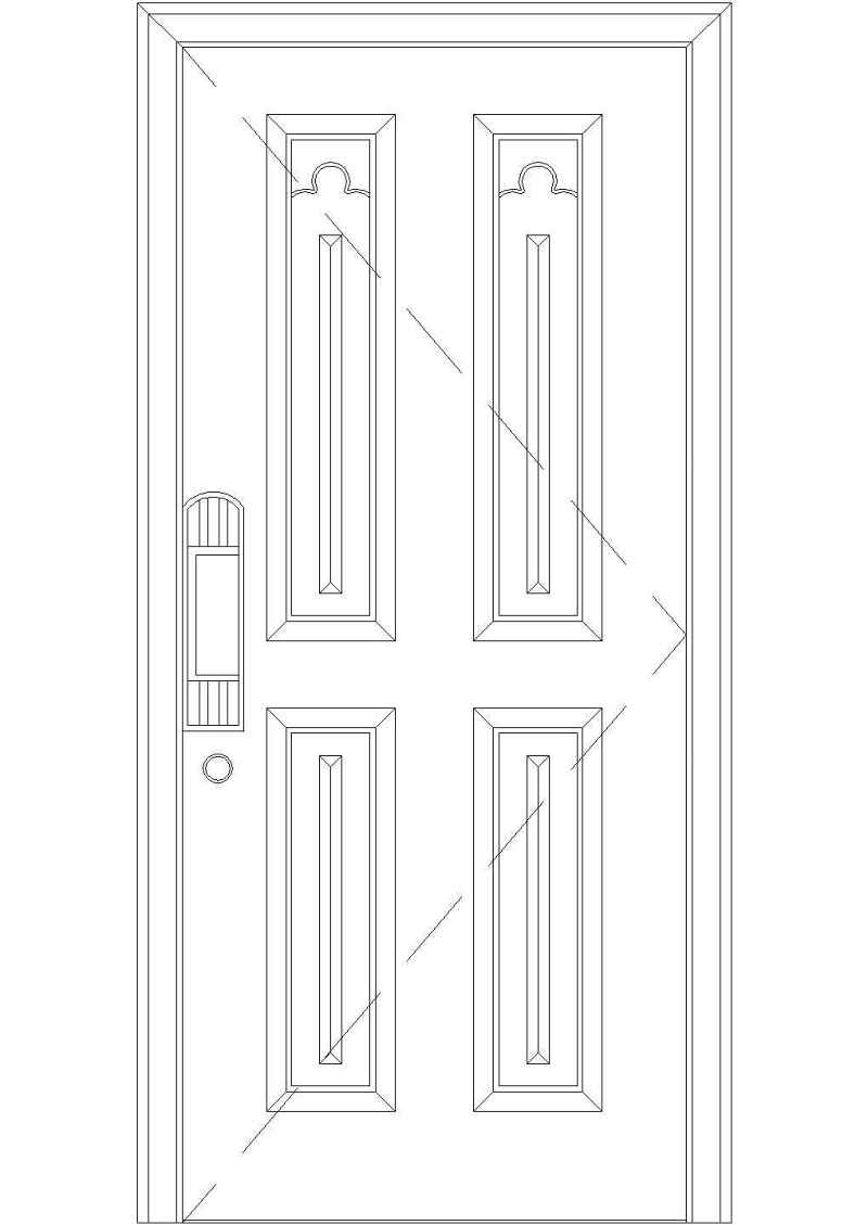 建筑CAD图块之建筑CAD常用图块之门（三）