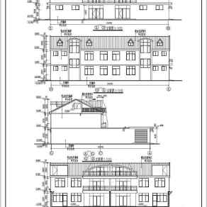 某地区二层框架结构别墅建筑设计施工图（带阁楼）