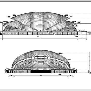 北方某省大型体育馆建筑设计方案图