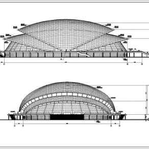 北方某省大型体育馆建筑设计方案图