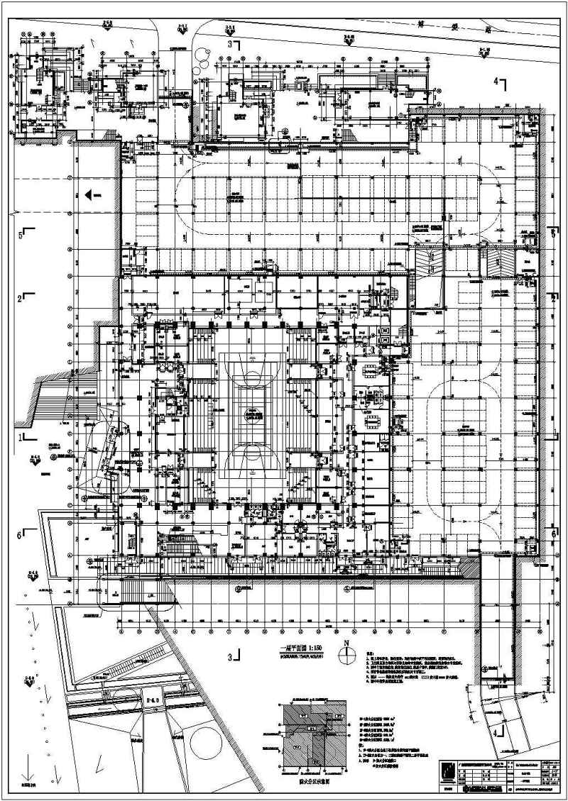 【广东】某三层乙级体育馆建筑及结构<a href=https://www.yitu.cn/su/7590.html target=_blank class=infotextkey>设计</a>施工图（含<a href=https://www.yitu.cn/su/5628.html target=_blank class=infotextkey>水</a>暖电）