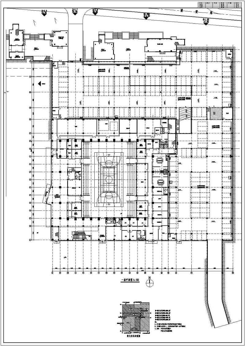 【广东】某三层乙级体育馆建筑及结构<a href=https://www.yitu.cn/su/7590.html target=_blank class=infotextkey>设计</a>施工图（含<a href=https://www.yitu.cn/su/5628.html target=_blank class=infotextkey>水</a>暖电）