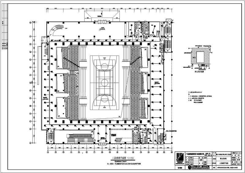 【广东】某三层乙级体育馆建筑及结构<a href=https://www.yitu.cn/su/7590.html target=_blank class=infotextkey>设计</a>施工图（含<a href=https://www.yitu.cn/su/5628.html target=_blank class=infotextkey>水</a>暖电）