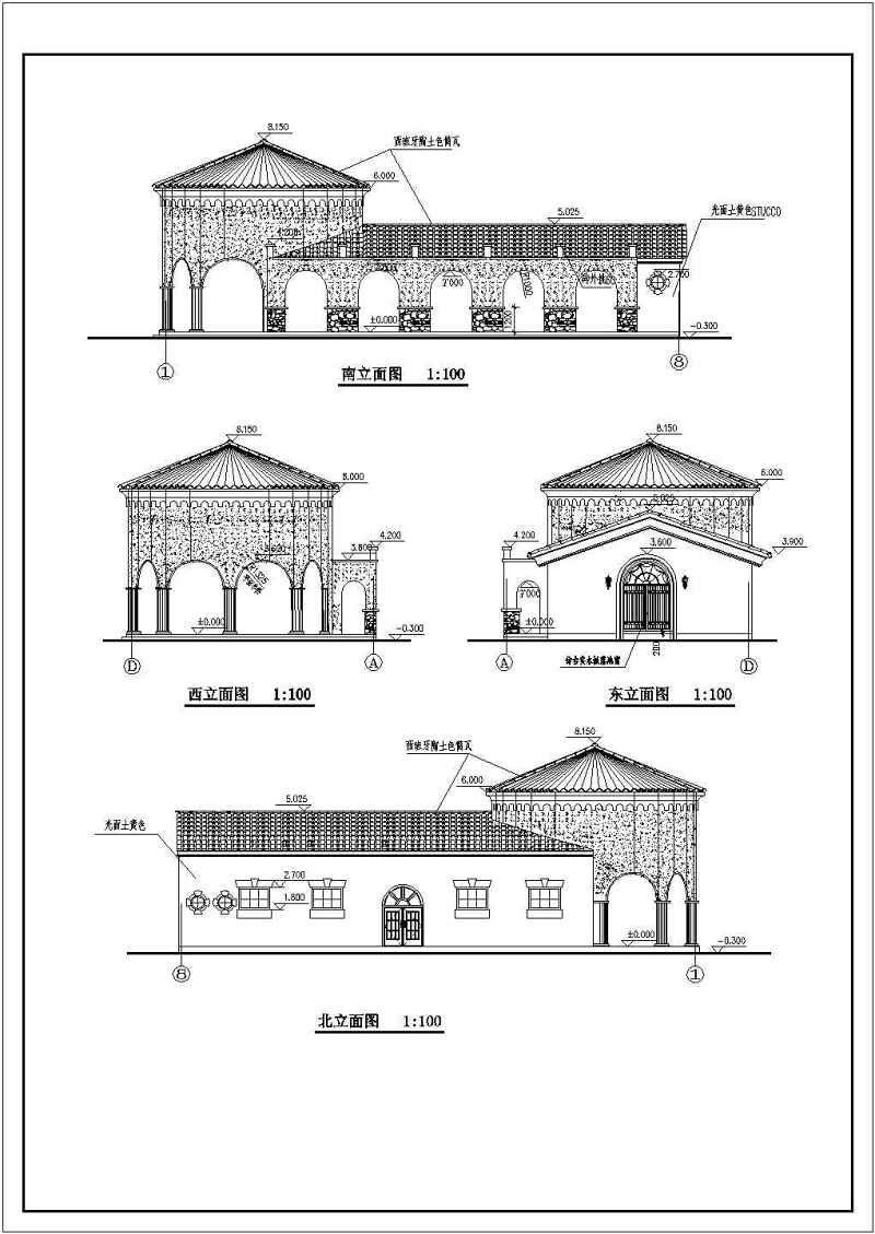 西班牙风格<a href=https://www.yitu.cn/sketchup/shoulouchu/index.html target=_blank class=infotextkey>售<a href=https://www.yitu.cn/su/8159.html target=_blank class=infotextkey>楼</a>处</a>建筑<a href=https://www.yitu.cn/su/7590.html target=_blank class=infotextkey>设计</a>施工CAD<a href=https://www.yitu.cn/su/7937.html target=_blank class=infotextkey>图纸</a>