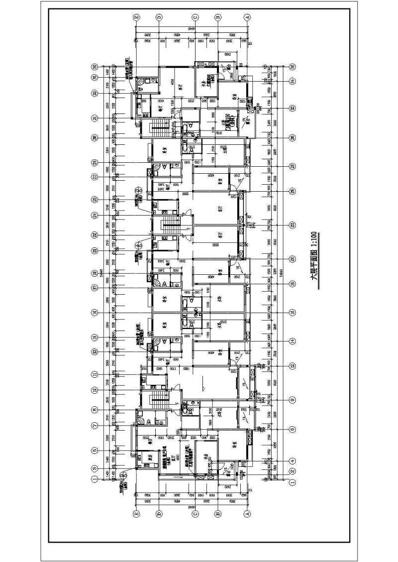 某<a href=https://www.yitu.cn/su/7872.html target=_blank class=infotextkey>地</a>六层砖混结构住宅建筑<a href=https://www.yitu.cn/su/7590.html target=_blank class=infotextkey>设计</a>施工<a href=https://www.yitu.cn/su/7937.html target=_blank class=infotextkey>图纸</a>