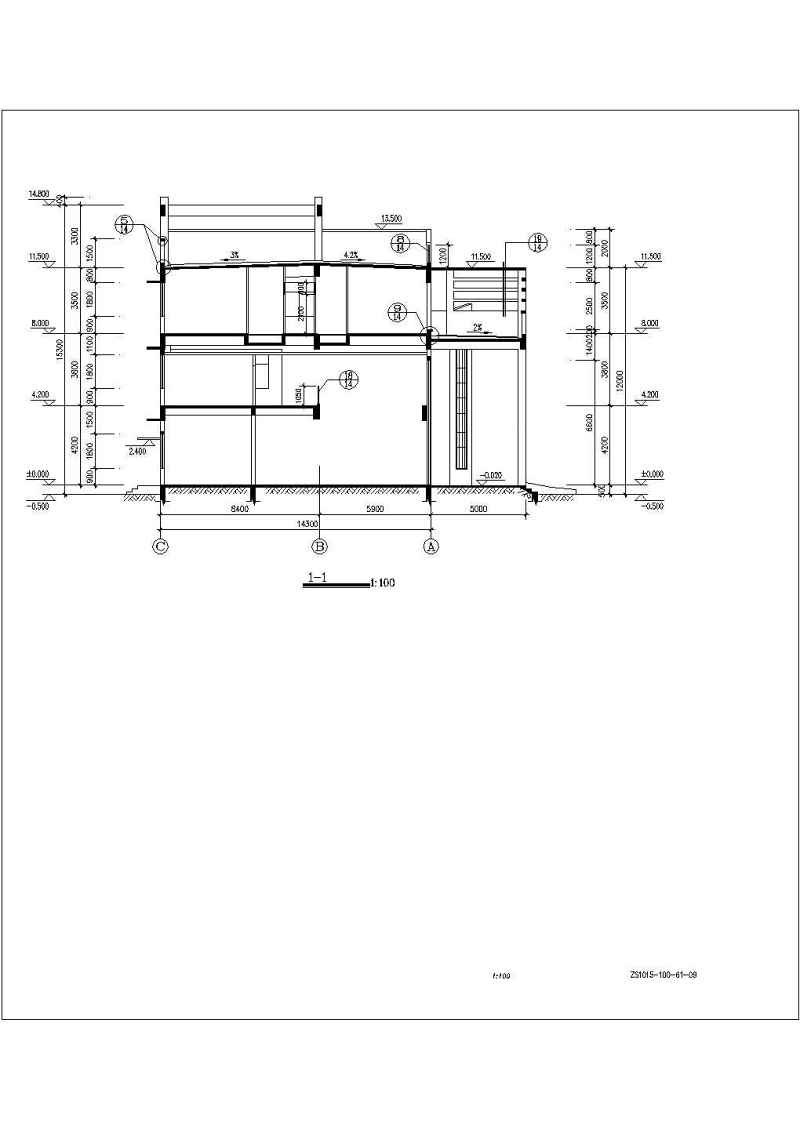 某三层综合<a href=https://www.yitu.cn/su/8159.html target=_blank class=infotextkey>楼</a>建筑结构施工cad图