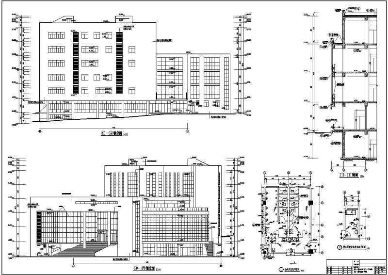 某地六层框架结构图书馆建筑设计施工图纸