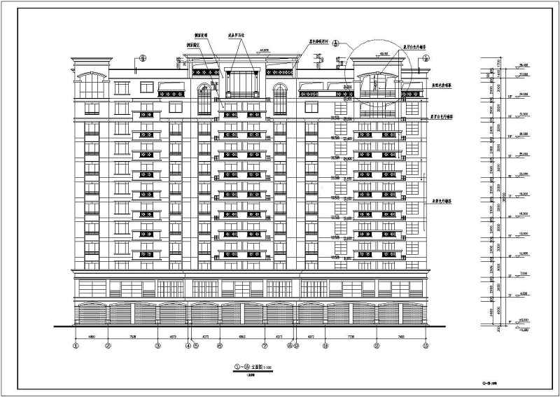 钢筋混凝土商住<a href=https://www.yitu.cn/su/8159.html target=_blank class=infotextkey>楼</a>建筑<a href=https://www.yitu.cn/su/7590.html target=_blank class=infotextkey>设计</a>CAD施工<a href=https://www.yitu.cn/su/7937.html target=_blank class=infotextkey>图纸</a>