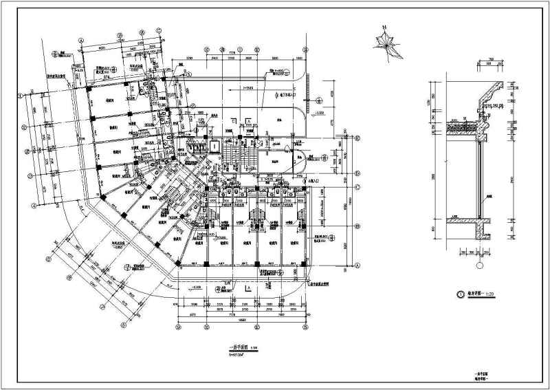 钢筋混凝土商住<a href=https://www.yitu.cn/su/8159.html target=_blank class=infotextkey>楼</a>建筑<a href=https://www.yitu.cn/su/7590.html target=_blank class=infotextkey>设计</a>CAD施工<a href=https://www.yitu.cn/su/7937.html target=_blank class=infotextkey>图纸</a>