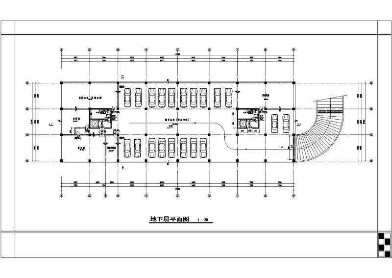 名士商住楼建筑平面设计CAD方案图