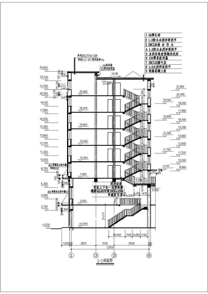 某军分区综合<a href=https://www.yitu.cn/su/8159.html target=_blank class=infotextkey>楼</a>建筑<a href=https://www.yitu.cn/su/7590.html target=_blank class=infotextkey>设计</a>cad施工图