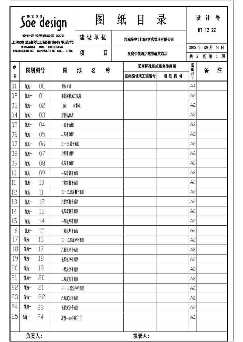 某市七层汉庭快捷<a href=https://www.yitu.cn/su/7829.html target=_blank class=infotextkey>酒店</a>全套装修施工图