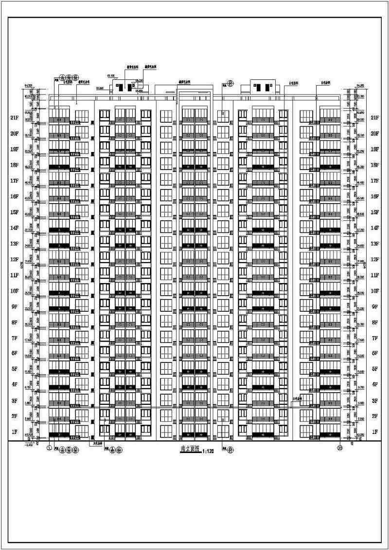 霸州市21层剪力墙结构住宅楼建筑施工图