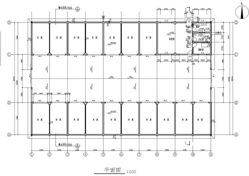 某<a href=https://www.yitu.cn/sketchup/qiche/index.html target=_blank class=infotextkey><a href=https://www.yitu.cn/su/7056.html target=_blank class=infotextkey>汽车</a></a>库建筑结构<a href=https://www.yitu.cn/su/7590.html target=_blank class=infotextkey>设计</a>施工图