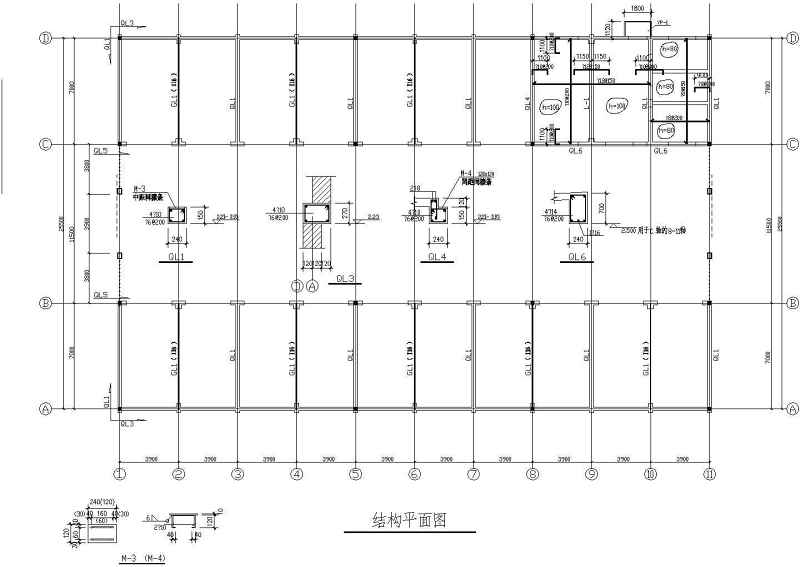 某<a href=https://www.yitu.cn/sketchup/qiche/index.html target=_blank class=infotextkey><a href=https://www.yitu.cn/su/7056.html target=_blank class=infotextkey>汽车</a></a>库建筑结构<a href=https://www.yitu.cn/su/7590.html target=_blank class=infotextkey>设计</a>施工图