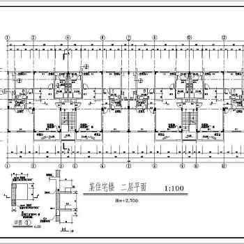 某大学生公寓楼建筑设计cad施工图