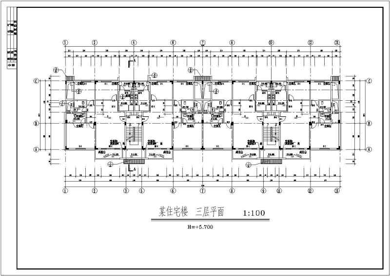 某大学生公寓<a href=https://www.yitu.cn/su/8159.html target=_blank class=infotextkey>楼</a>建筑<a href=https://www.yitu.cn/su/7590.html target=_blank class=infotextkey>设计</a>cad施工图