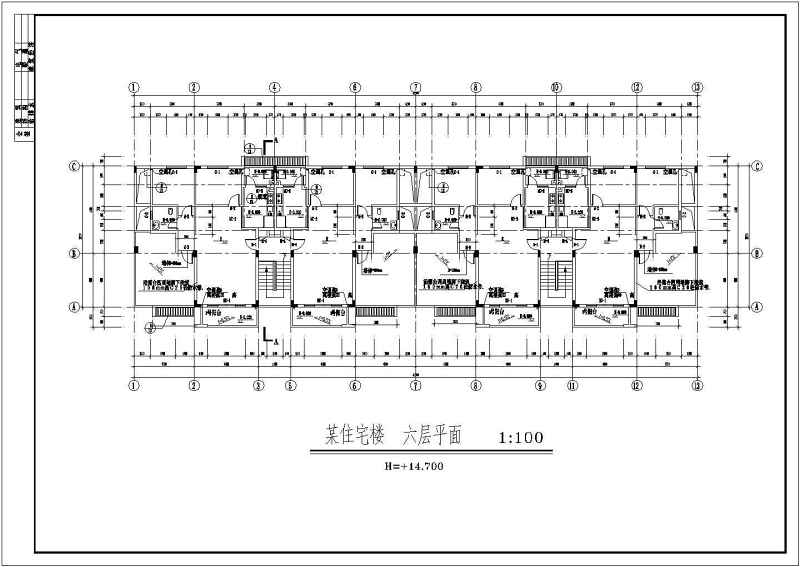 某大学生公寓<a href=https://www.yitu.cn/su/8159.html target=_blank class=infotextkey>楼</a>建筑<a href=https://www.yitu.cn/su/7590.html target=_blank class=infotextkey>设计</a>cad施工图