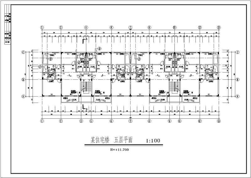 某大学生公寓<a href=https://www.yitu.cn/su/8159.html target=_blank class=infotextkey>楼</a>建筑<a href=https://www.yitu.cn/su/7590.html target=_blank class=infotextkey>设计</a>cad施工图