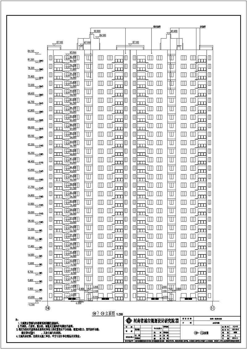 河南某二十九层剪力墙结构住宅<a href=https://www.yitu.cn/su/8159.html target=_blank class=infotextkey>楼</a>建筑<a href=https://www.yitu.cn/su/7590.html target=_blank class=infotextkey>设计</a>方案图