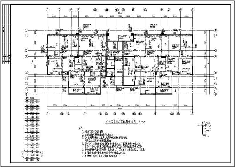 23层<a href=https://www.yitu.cn/su/7637.html target=_blank class=infotextkey>框架</a>剪力墙住宅<a href=https://www.yitu.cn/su/8159.html target=_blank class=infotextkey>楼</a>结构施工图