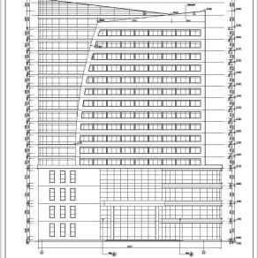 某地16层框剪结构酒店建筑设计施工图