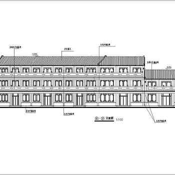 仿古街建筑设计CAD施工图