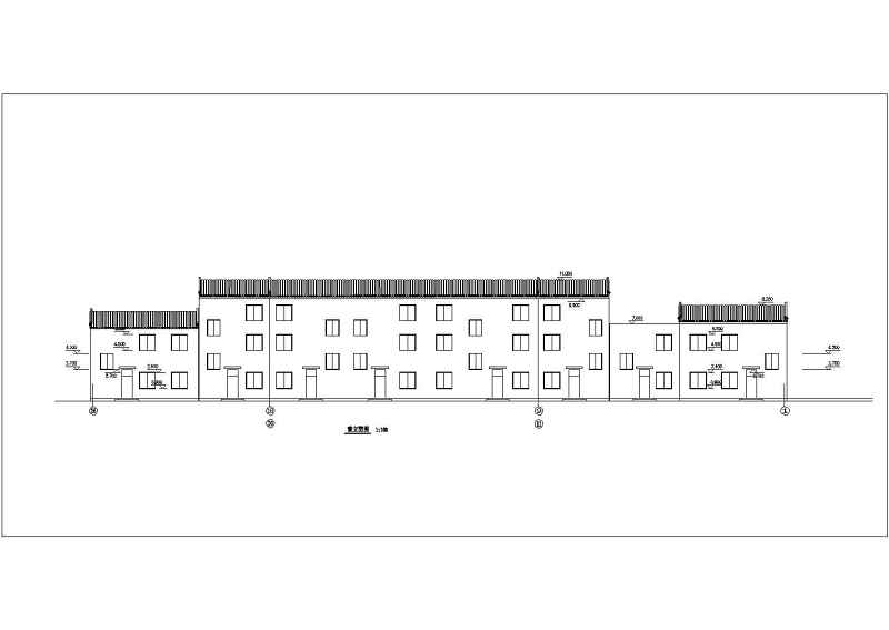 仿古街建筑<a href=https://www.yitu.cn/su/7590.html target=_blank class=infotextkey>设计</a>CAD施工图