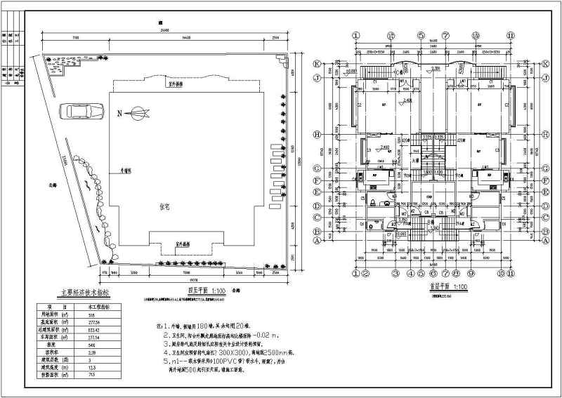 两套仿古别墅建筑图