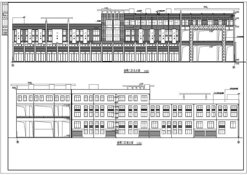 某商业步行街建筑施工图<a href=https://www.yitu.cn/su/7590.html target=_blank class=infotextkey>设计</a>及透视效果图