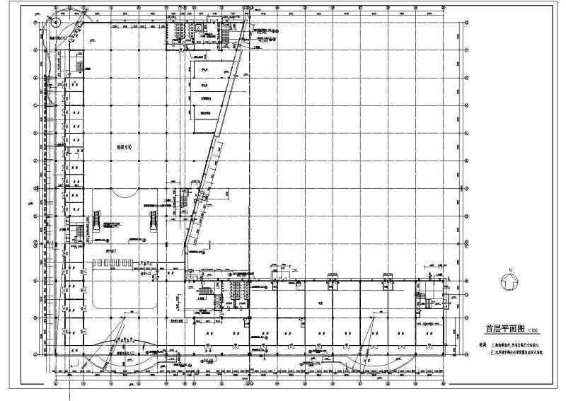 某大型<a href=https://www.yitu.cn/su/8077.html target=_blank class=infotextkey>商业广场</a>建筑<a href=https://www.yitu.cn/su/7590.html target=_blank class=infotextkey>设计</a>CAD施工图