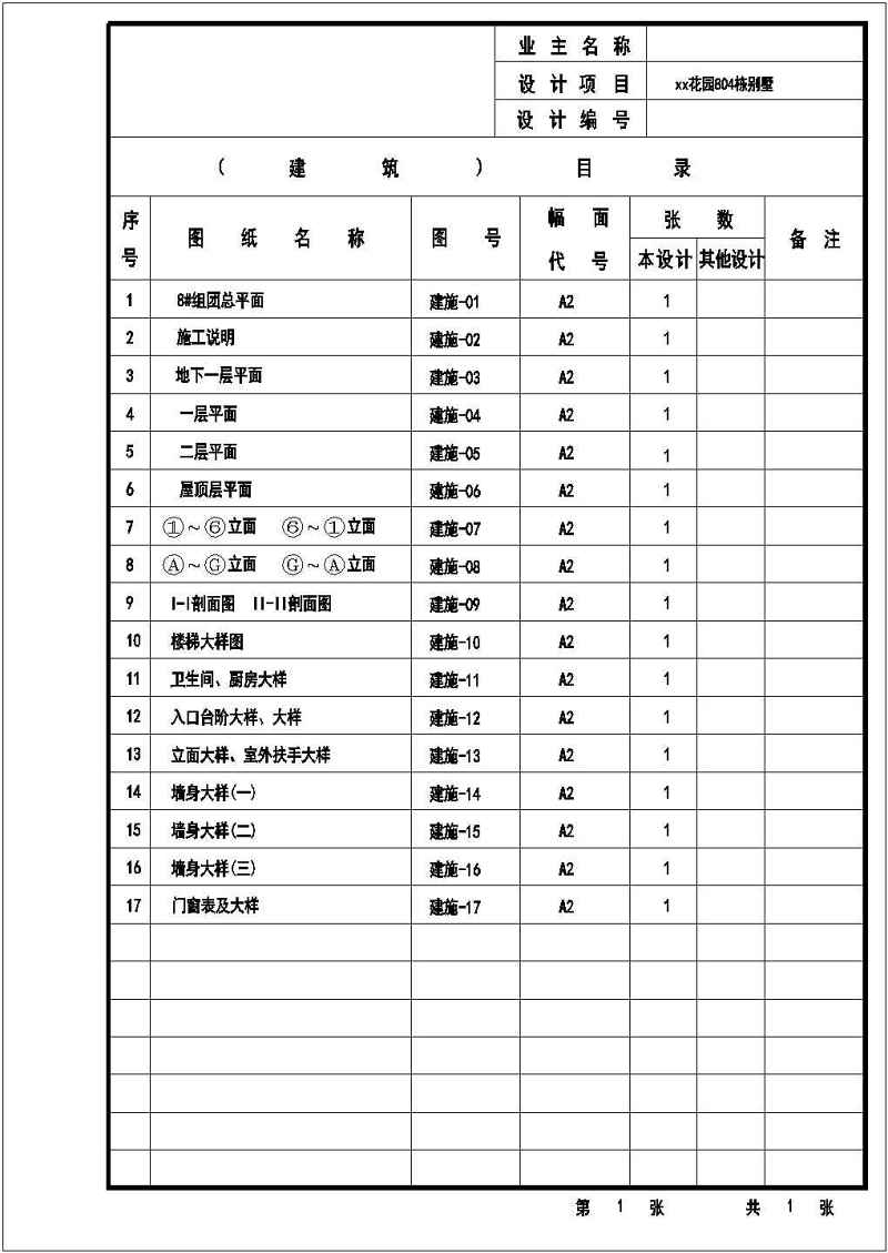 某皇冠<a href=https://www.yitu.cn/sketchup/huayi/index.html target=_blank class=infotextkey>花</a>园二层别墅建筑施工图