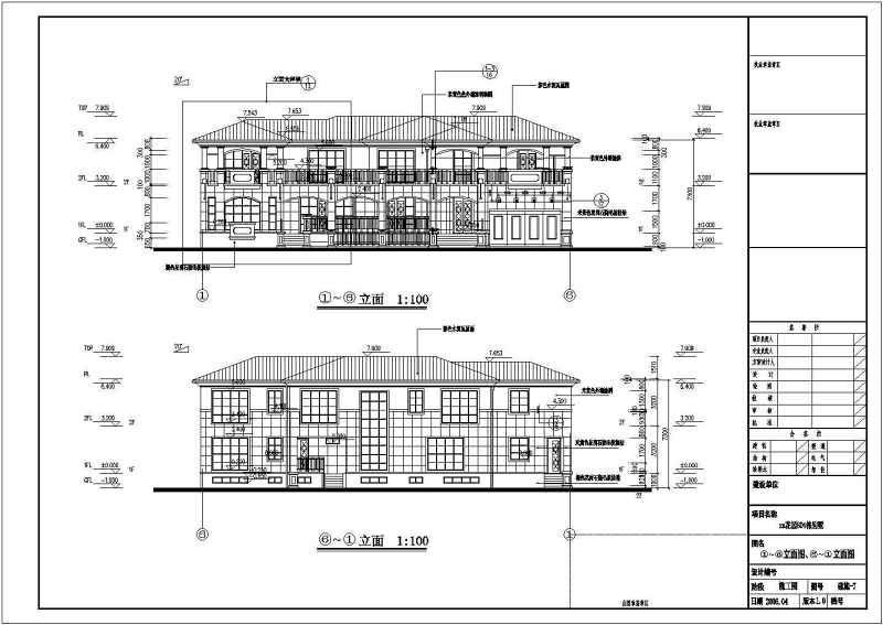 某皇冠<a href=https://www.yitu.cn/sketchup/huayi/index.html target=_blank class=infotextkey>花</a>园二层别墅建筑施工图