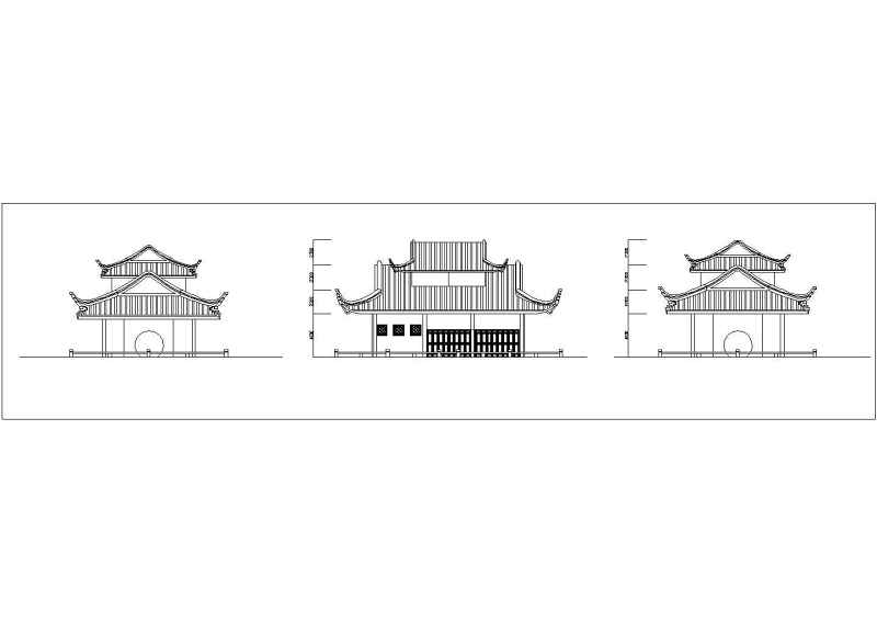 某<a href=https://www.yitu.cn/su/7939.html target=_blank class=infotextkey>仿古建筑</a><a href=https://www.yitu.cn/su/7053.html target=_blank class=infotextkey>亭</a>屋<a href=https://www.yitu.cn/su/7590.html target=_blank class=infotextkey>设计</a>cad详细建筑施工图