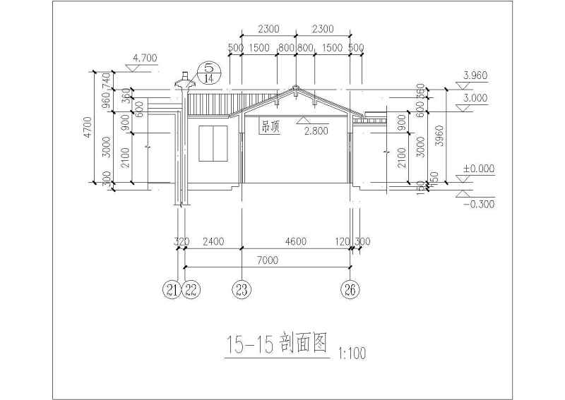 某<a href=https://www.yitu.cn/su/7939.html target=_blank class=infotextkey>仿古建筑</a><a href=https://www.yitu.cn/su/7053.html target=_blank class=infotextkey>亭</a>屋<a href=https://www.yitu.cn/su/7590.html target=_blank class=infotextkey>设计</a>cad详细建筑施工图