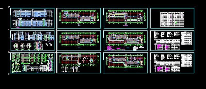 西安某大学教学楼设计cad全套建施图