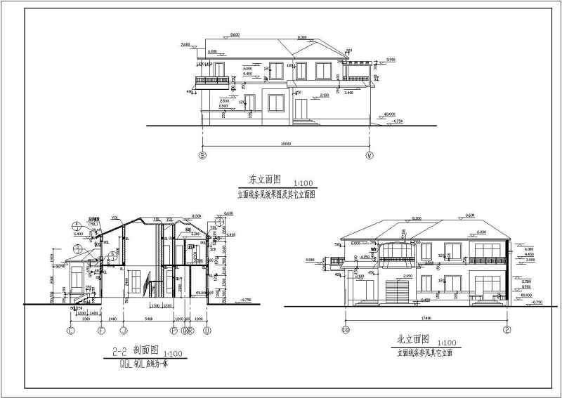 某坡屋面<a href=https://www.yitu.cn/su/8193.html target=_blank class=infotextkey>小别墅</a>全套建筑结构施工图