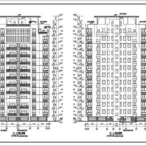 江西省某地一梯二户小高层住宅楼施工图