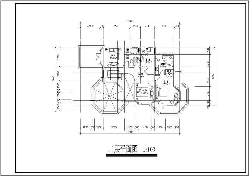 二层别墅<a href=https://www.yitu.cn/su/8159.html target=_blank class=infotextkey>楼</a>建筑<a href=https://www.yitu.cn/su/7590.html target=_blank class=infotextkey>设计</a>CAD施工<a href=https://www.yitu.cn/su/7937.html target=_blank class=infotextkey>图纸</a>