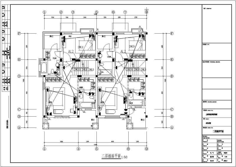 某联排别墅建筑<a href=https://www.yitu.cn/su/7590.html target=_blank class=infotextkey>设计</a>图